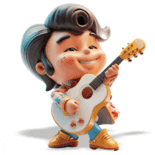 The Animated Elvis: &quot;Elvis Playing Guitar&quot;