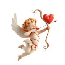 Flying Cupid Valentines Animation - Add an animated of love and charm to your projects. Perfect for presentations and media designs!