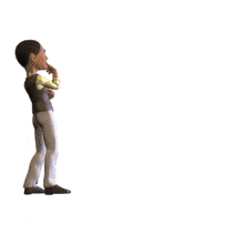 Download this animation clip of a character walking back an fourth in contemplation.  Use in presentation/media designs for visual aid engagement.