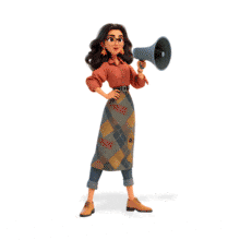 Download this animation clip of  teacher holding a microphone to add a visual add to a message about public speaking, authority, and being heard.