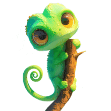 Download this Cute Chameleon Animation to visualize the importance of adaptability.  Add as a visual aid in presentations and media designs.