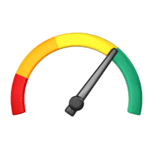 Download this animated gauge symbolizing achievement and optimal performance. Perfect for showcasing success or progress in your content.
