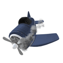 Download this animation of an airplane in distress, perfect for illustrating crisis management and the need for quick action.