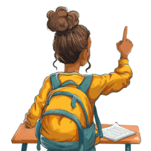 Download this Girl Student Asking Question Animation Clip to show classroom curiosity and engagement.