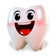 Download this animated clipart of a happy tooth, symbolizing joy in dental health with a playful, positive approach to oral hygiene.