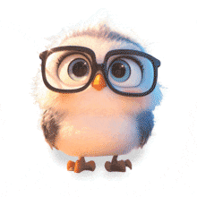 Download this &quot;Cute Baby Bird with Glasses&quot; Animation - Playfulness and Charming