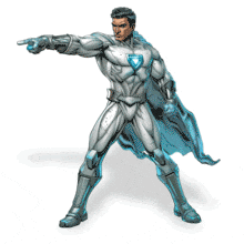 Download this Superhero Man Pointing Animation as an visual element to represent determination and leadership.