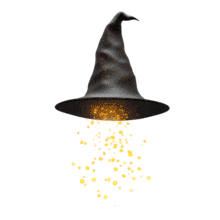 Download this animated witch hat with particles, symbolizing the release of hidden powers and the awakening of mystical forces.