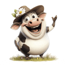 Download this cartoon cow waving animation to add fun and humor to your presentations. Ideal for capturing attention and introducing key points.
