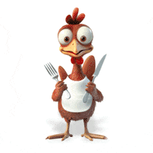 Download this turkey ready to eat animation - To add a friendly and festive character to your presentations and media designs.