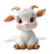 Download this adorable baby goat animated clipart to add a touch of innocence and joy to your presentations and digital content.