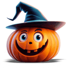 Download this cheerful animated pumpkin clipart, perfect for adding a playful touch to your Halloween presentations and projects!