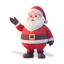 Download this Santa waving animation to add a holiday greeting to your presentation slide or media design.