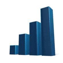 Download this animated bar graph clipart to visually showcase growth, progress, and success in presentations with dynamic upward motion.