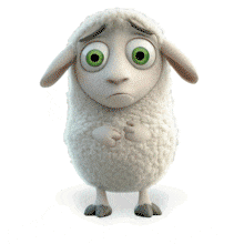 Download this anxious sheep clipart animation to show sadness, dejection and anxiousness in your presentations and media designs.