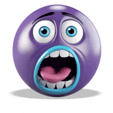 Download this animated frightened emoji character shaking and yelling to depict fear and panic.