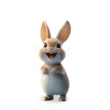 Download this &quot;Happy Bunny Rabbit&quot; Animation to represent Joy and Playfulness in your presentations and media designs.