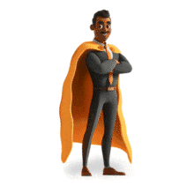 Download this Man Business Hero Animation to symbolize power and professionalism in your presentations and media designs.