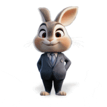 Download a business bunny gif for PowerPoint and Google Slides. Perfect for corporate branding, leadership slides, and marketing presentations.