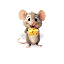 Add fun and charm to your PowerPoint or Google Slides with this animated cartoon mouse eating cheese—perfect for playful, educational themes.