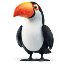 Fun animated puffin GIF with colorful beak—great for wildlife lessons, bird species education, or environmental PowerPoint presentations.