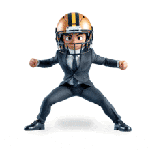 Add motivation and energy to your slides with this animated gif of a businessman in a football helmet—perfect for business strategy and leadership topics.