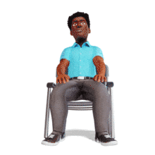 Add this seated thumbs up businessman animation to PowerPoint or Google Slides to reinforce encouragement, approval, or positive feedback.