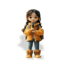 This captivating PowerPoint Animation features a girl confidently speaking into a microphone, perfect for inspiring presentations.