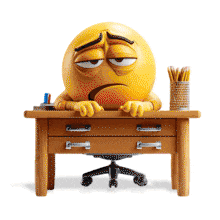 This bored emoticon animation captures the essence of fatigue and disinterest, perfect for illustrating workplace challenges in your PowerPoint Animation.