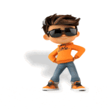This confident boy in sunglasses brings a trendy vibe to your PowerPoint Animation, perfect for youth-focused presentations.