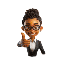 This PowerPoint Animation showcases a confident businesswoman giving a thumbs up, perfect for motivational presentations.