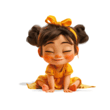 This joyful baby girl animation captures the essence of childhood happiness, perfect for engaging presentations.