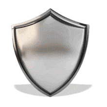 Download this cracked shield PowerPoint Animation to symbolize vulnerability and protection.