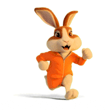 This lively jogging rabbit animation brings a playful and energetic vibe to your PowerPoint Animation, perfect for fitness themes.