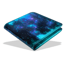 This digital wallet animation illustrates the future of finance with vibrant colors and a modern design, perfect for tech-focused presentations.