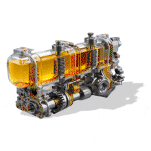 This PowerPoint Animation of a well oil machine vividly illustrates the intricate mechanics of oil extraction.