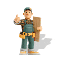 This Happy Craftsman PowerPoint Animation radiates positivity and skill, perfect for DIY and construction-themed presentations.