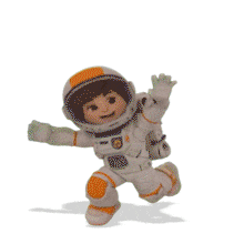 This playful PowerPoint Animation of an astronaut captures the thrill of space exploration, perfect for engaging presentations.
