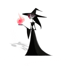 Download this animated witch in a tall hat casting a glowing spell. Perfect for Halloween, fantasy, magic, mystery, and storytelling presentations.