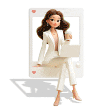 Download this stylish social media woman animation to elevate your business presentations.