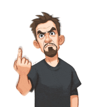 An angry man pointing upward with intensity — symbolizing frustration, authority, and emotional emphasis in presentations.