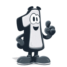 A cheerful number one character giving a thumbs-up — symbolizing leadership, achievement, and the motivation to be the best.