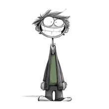 A joyful character grinning ear to ear — a fun clipart image symbolizing happiness, excitement, and positive energy.