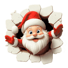 Add holiday cheer to your slides with this Santa Claus animation bursting through a wall — perfect for festive, fun, and Christmas-themed presentations.