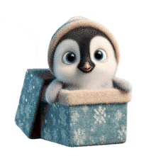 Add charm and warmth to your holiday slides with this festive penguin animation — perfect for winter, Christmas, and family celebration presentations.