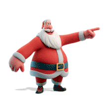 Add Christmas cheer to your presentation with this jolly Santa pointing animation — perfect for holiday marketing, events, and festive slides.