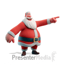 Santa skateboarding animation for presentations