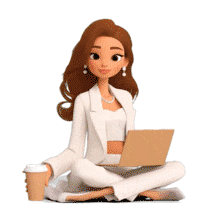 Download this PowerPoint Animation of a working woman enjoying coffee to enhance your presentations.