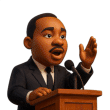 Download this PowerPoint Animation featuring an inspiring speech character to enhance your presentations.