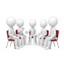 Download this engaging PowerPoint Animation showcasing a chair meeting with characters discussing teamwork and collaboration.